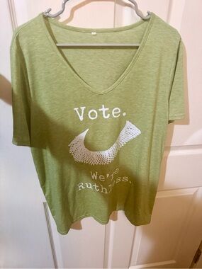 Sage Green V-Neck Tee